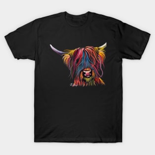 Scottish Hairy Highland Cow ' SWeeT Pea " T-Shirt